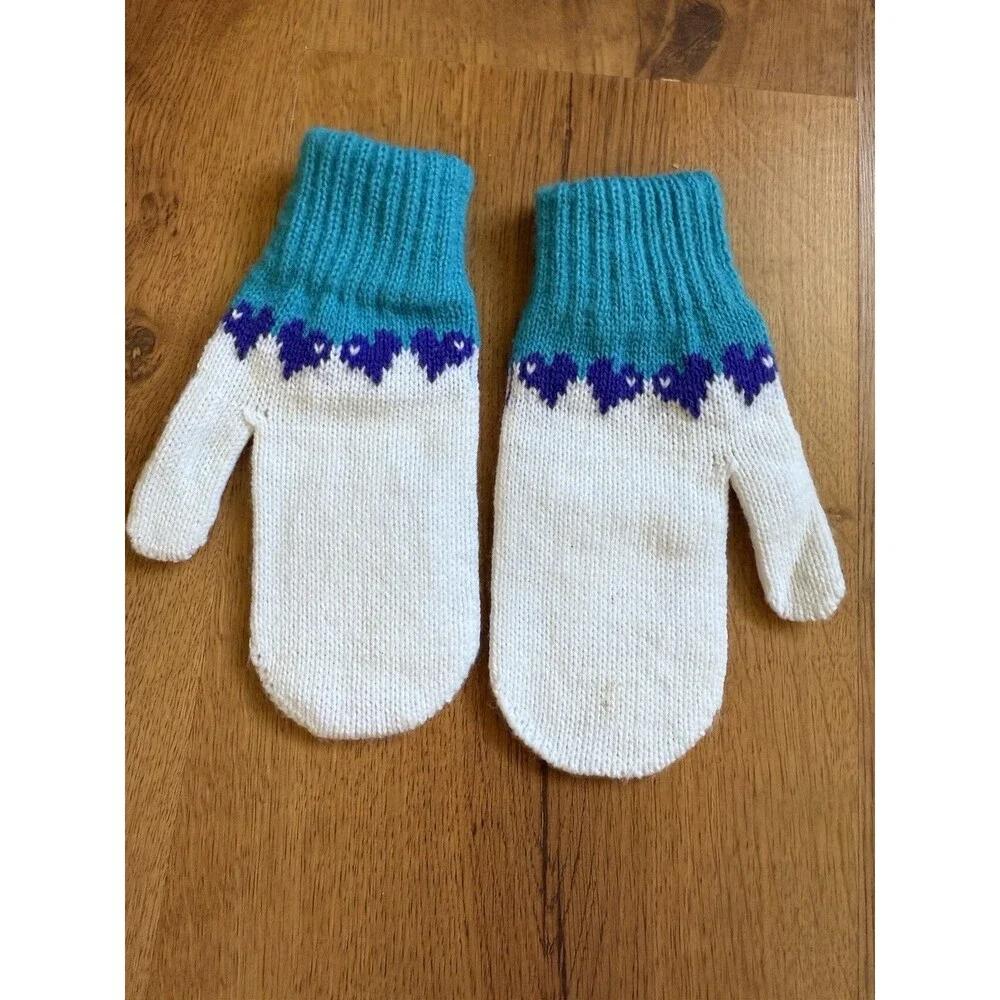 Vintage‎ 90s Disney Beauty And The Beast Belle Mittens Aqvila Retro Aqua Purple